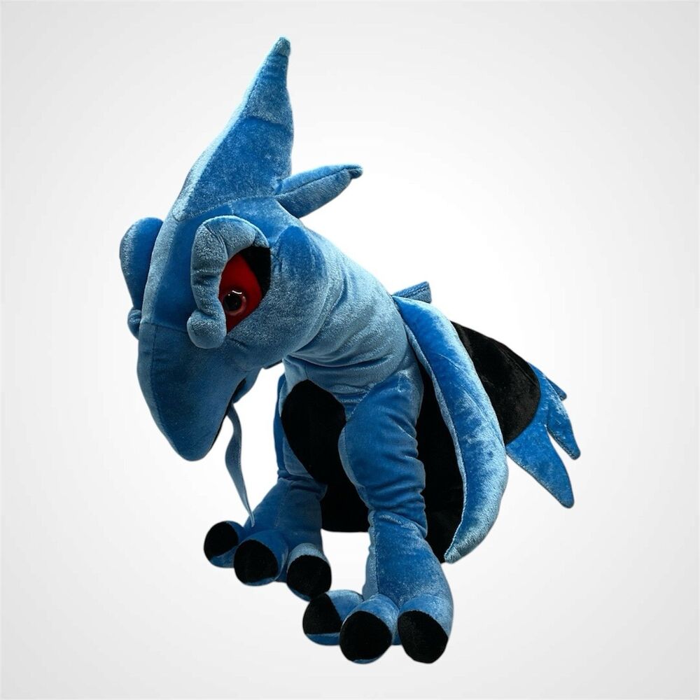 Cedar Point GateKeeper Roller Coaster Blue Black Dragon Plush 22" Large